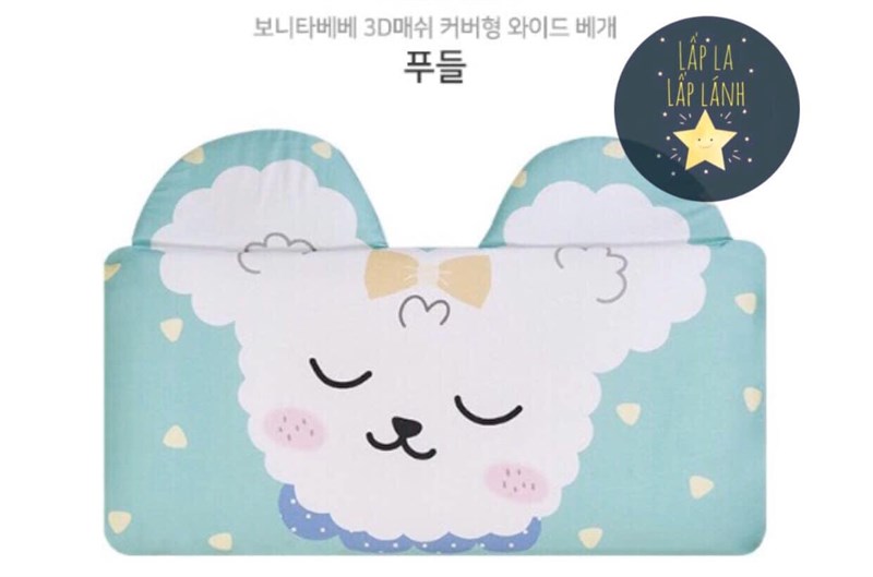 Bonitabebe Vỏ Gối 3D mesh Cún xoăn