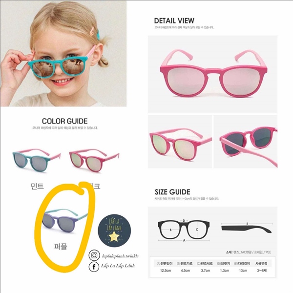 Spunkid Kính mát tráng gương Alicia Purple