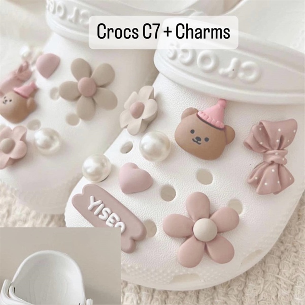 Littledeer Charm gấu nơ Hồng