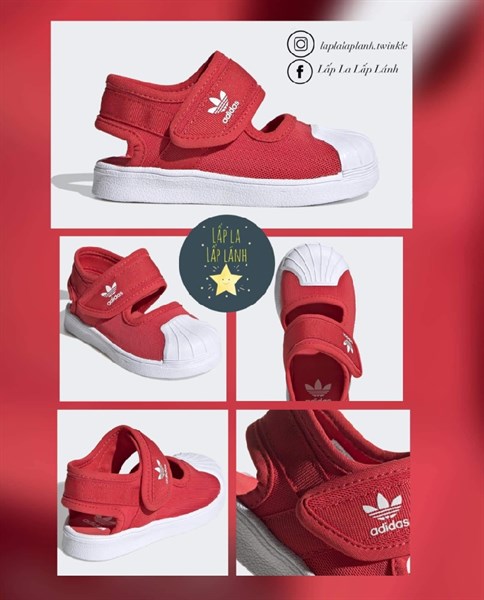 Adidas Sandal quai dán Đỏ