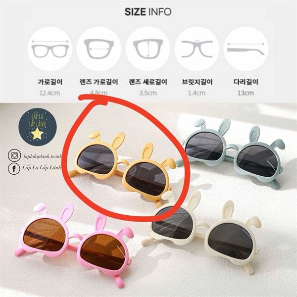 Bayb Kính mát tai thỏ gọng oval Vàng