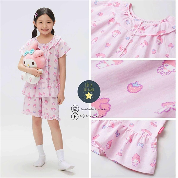 Spaokid Set pyjama SPPPF37KU1 My Melody ngắn tay cổ bèo size 150