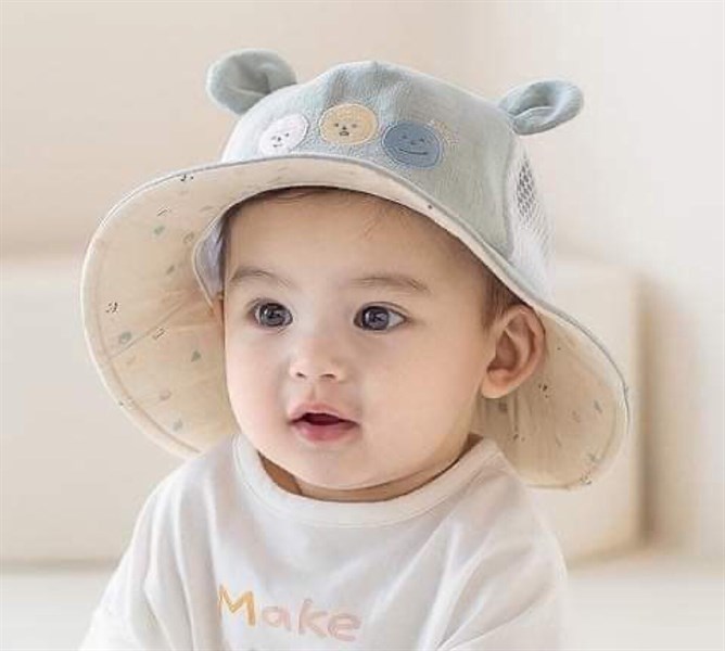 HappyPrince Nón rộng vành tai gấu xanh size 6-12m