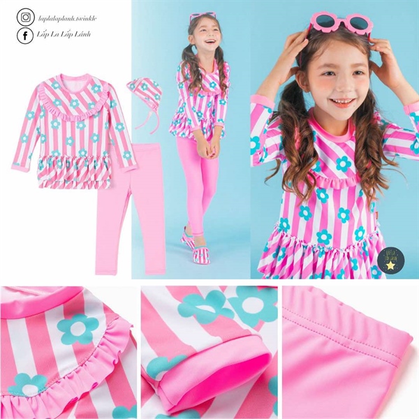 Ozkiz Đồ bơi hoa hồng size 130