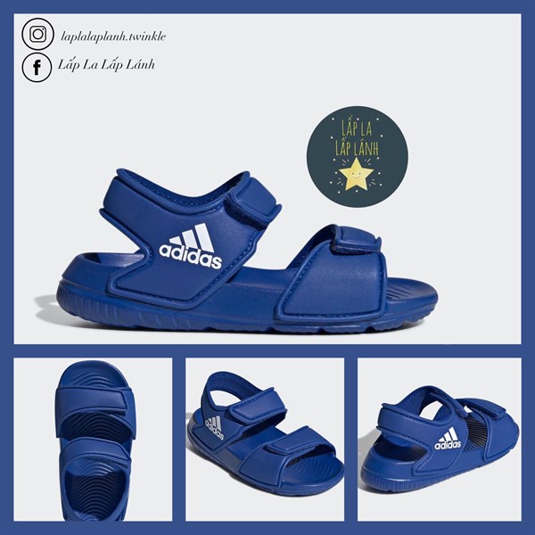 Adidas Sandals Navy Logo Trắng size 150