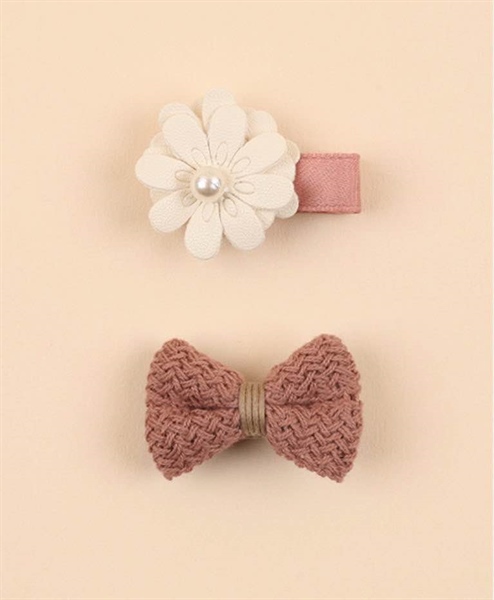 Happyprince Set kẹp tóc hoa nơ nâu