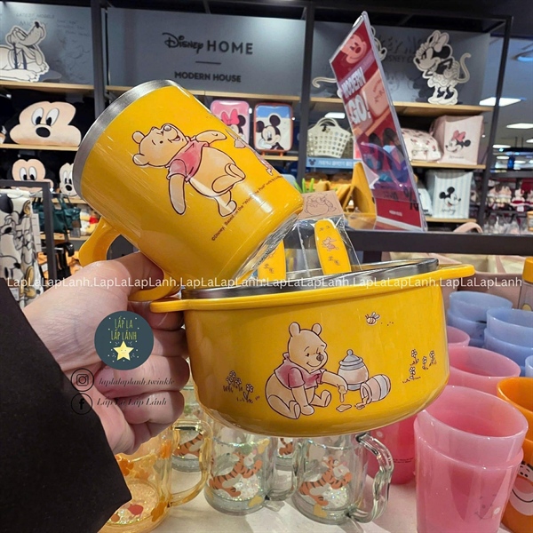 ModernHouse Ly inox gấu Pooh Vàng Mustard