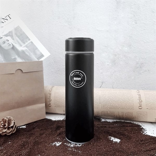 BSW Bình giữ nhiệt hiển thị nhiệt độ Đen