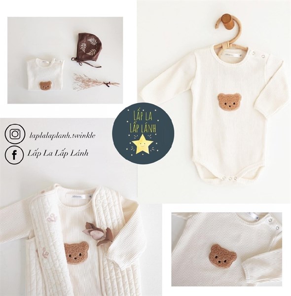 MILKHOUSE Bodysuit Gấu size S 0-6m