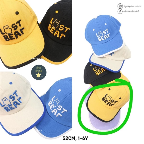 Rangubebe Nón last bear màu Vàng