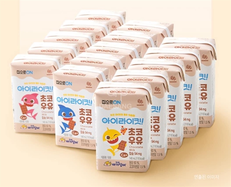 Seoulmilk Sữa babyshark Vị Chocolate thùng 24 hộp 140ml date 22/03/2025