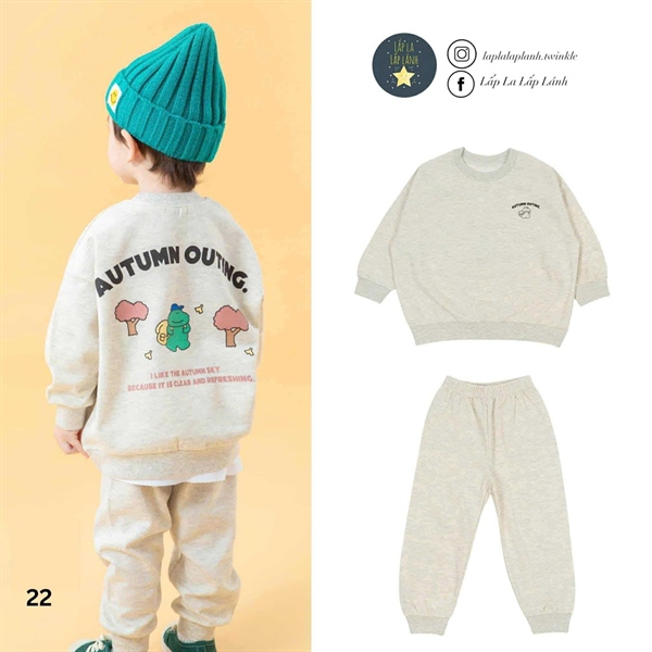 Kidscomo Đồ bộ số 22 size 6-7y