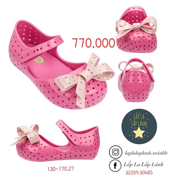 Minimelissa Giày búp bê lỗ Hồng