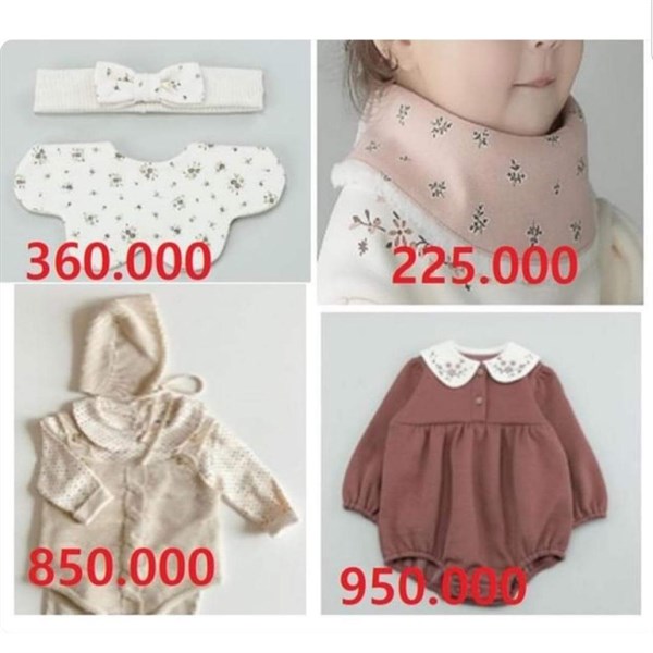 Happy Prince Set yếm + turban Hoa nhí