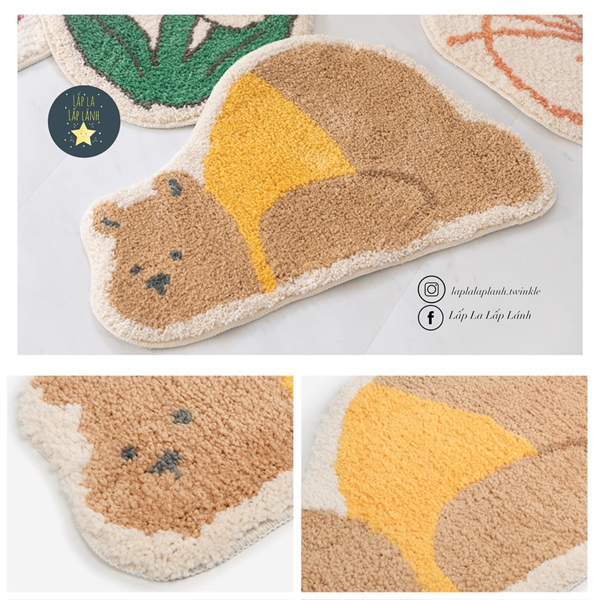 Dailylike Thảm gấu nâu