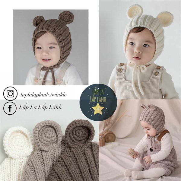 Happy Prince Nón len dây buộc tai Gấu Trắng