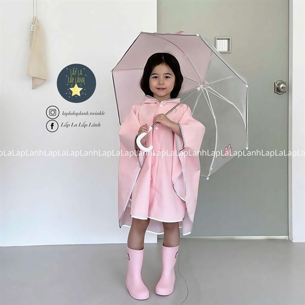 ECLL Áo mưa thỏ hồng size L