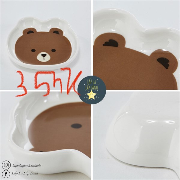 Modern House Đĩa sứ gấu nâu