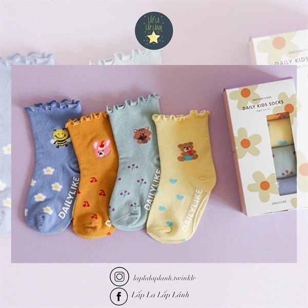 Dailylike set 4 vớ mẫu 11 size M