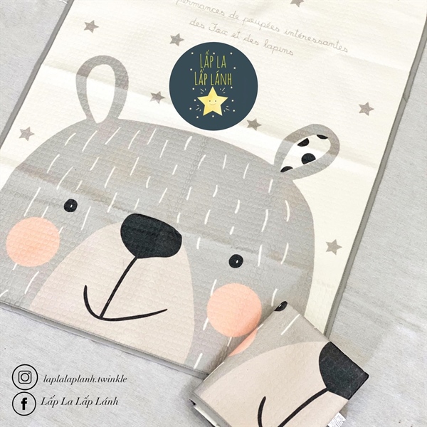 Lieto Thảm chống thấm Gấu xám size S