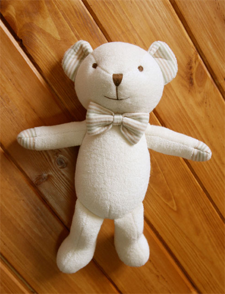 JnT Thú bông organic Gấu đeo nơ 28cm