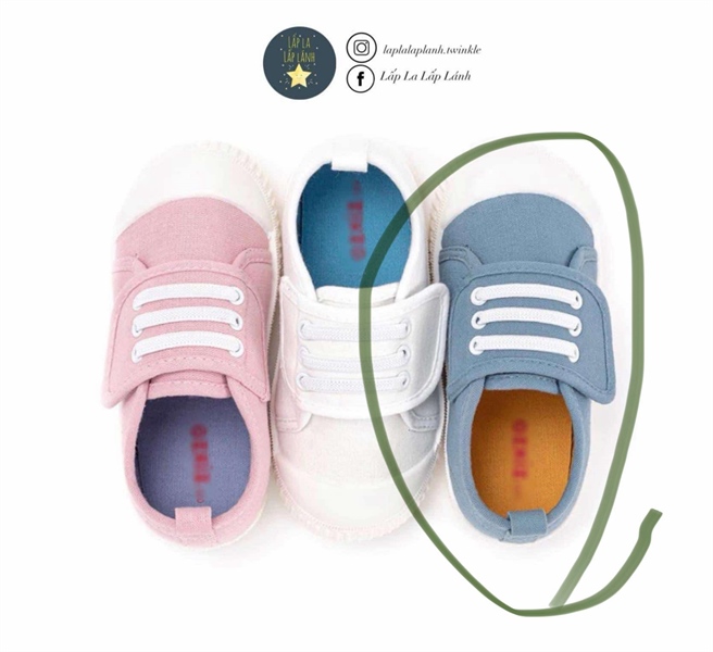 Ozkiz Slip on Xanh blue trơn size 140