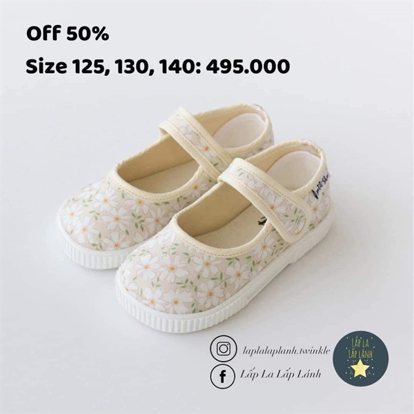 Petitshoes Giày búp bê hoa daisy nhí size 130