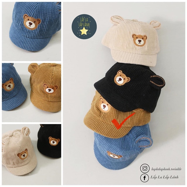 Rangubebe Nón tai gấu Nâu