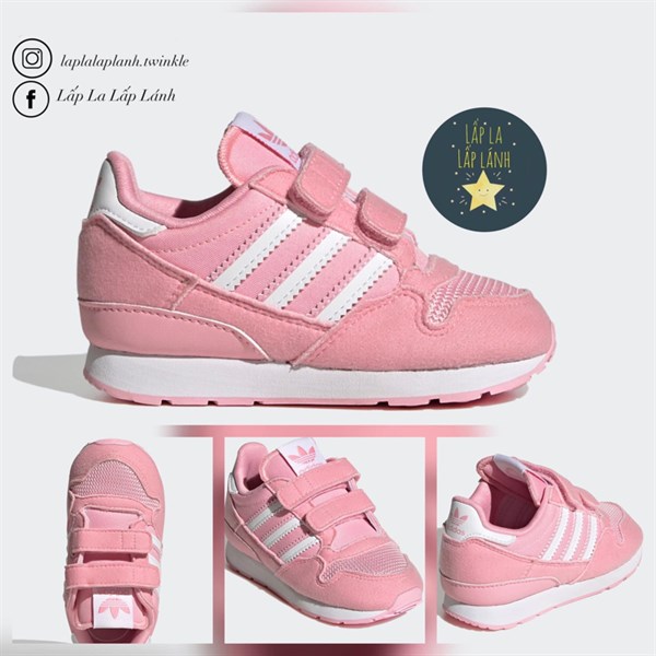 Adidas Hồng 3 sọc Quai dán size 160