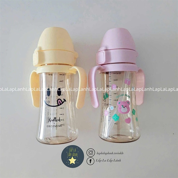 Grosmimi Bình nước gấu tím 300ml