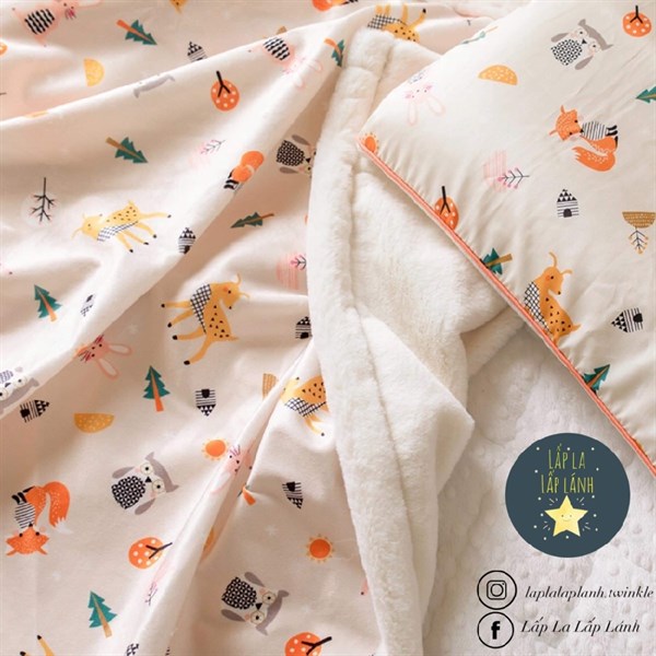 Formongde Chăn lông in Hươu xanh 70x90cm