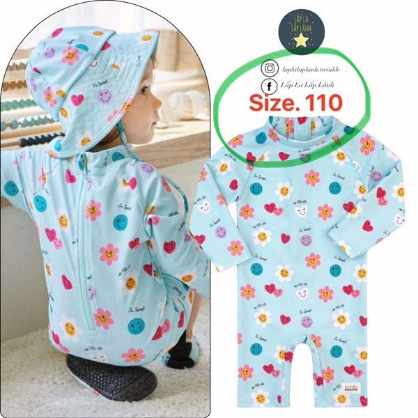 Joymulti Đồ bơi hoa Xanh size 110