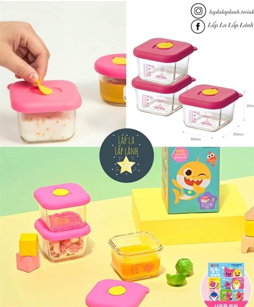 Glasslock Hũ Trữ PinkFong
