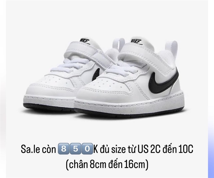 Nike Sneaker DV5458-104 trắng đen size 160