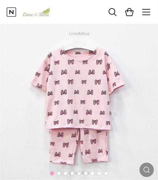 Lime&Blue Bộ nơ hồng size XL