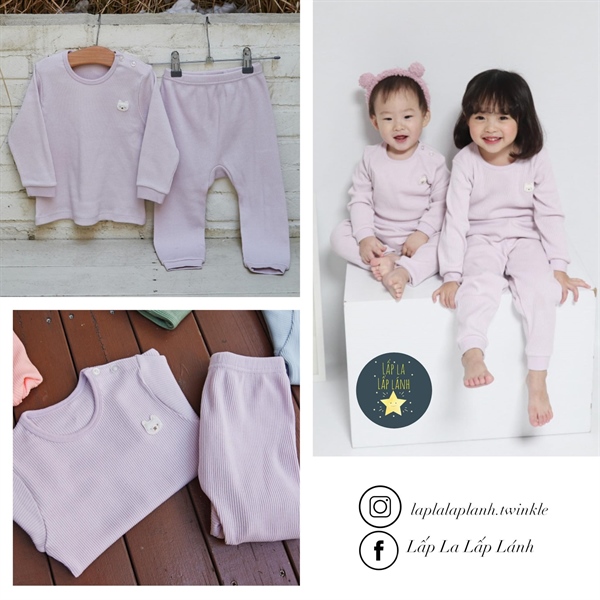 Cocohani Đồ bộ trơn Tím size 100