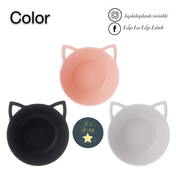 Nineware Chén mèo Đen size to