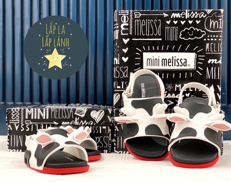 Minimelissa Sandals bò sữa trắng đế đỏ size 150