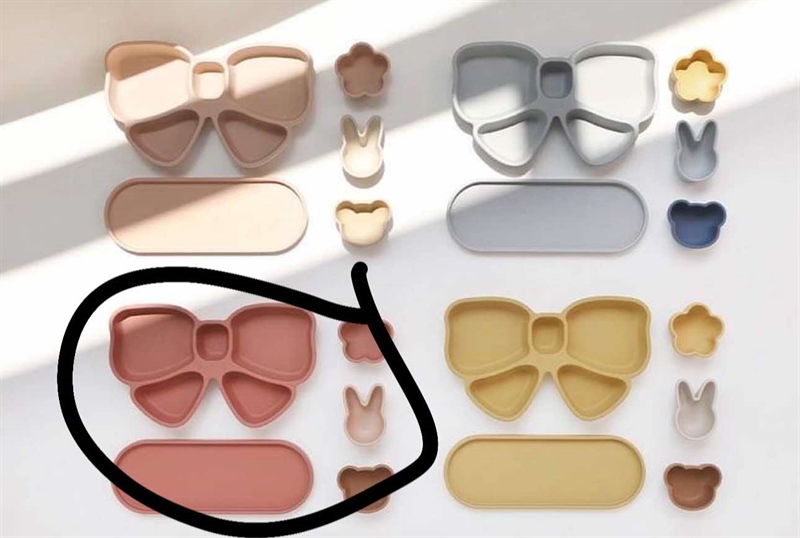 Rocou Set khay ăn nơ RED