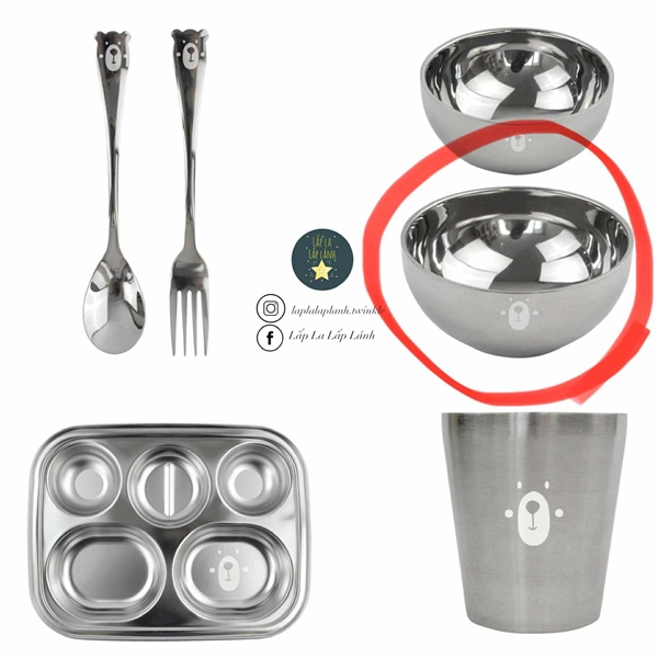 Dongyang Chén inox gấu lớn