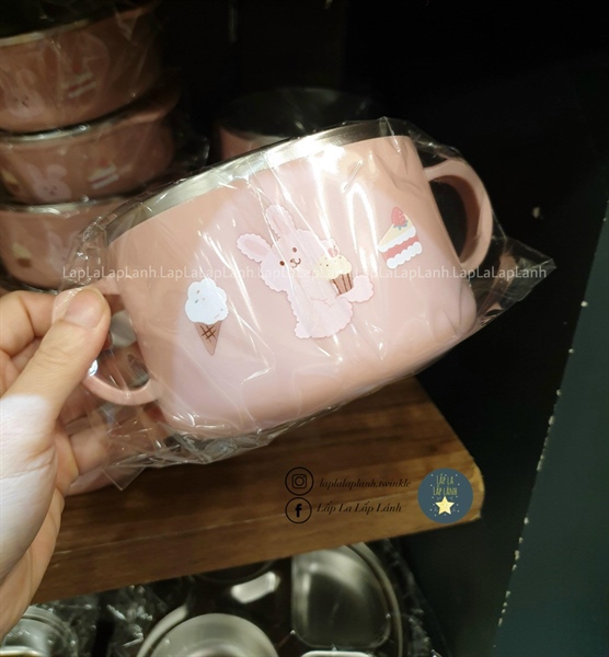 Modernhouse Tô inox 2 quai Thỏ hồng