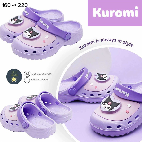 Shoelamode Sục nhựa Kuromi Love size 170