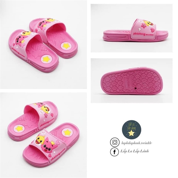Pinkfong Dép lê hồng size 170