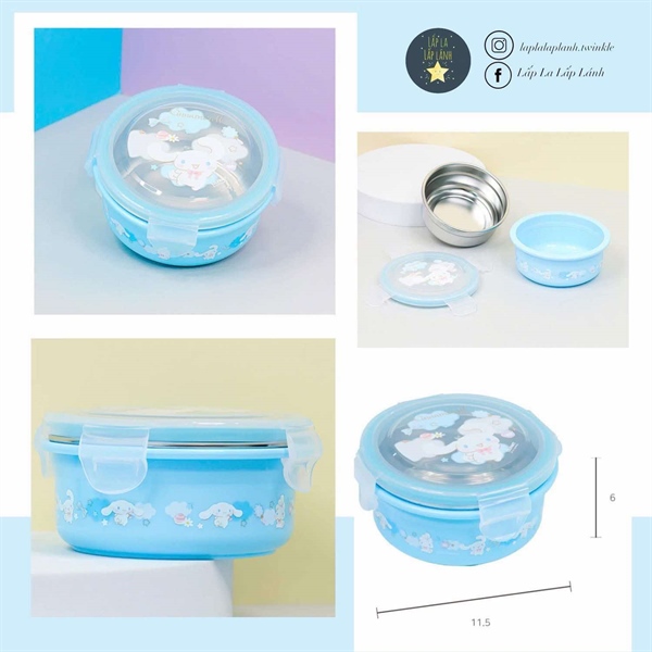 Lilfant Hộp cơm Cinnamoroll shape tròn