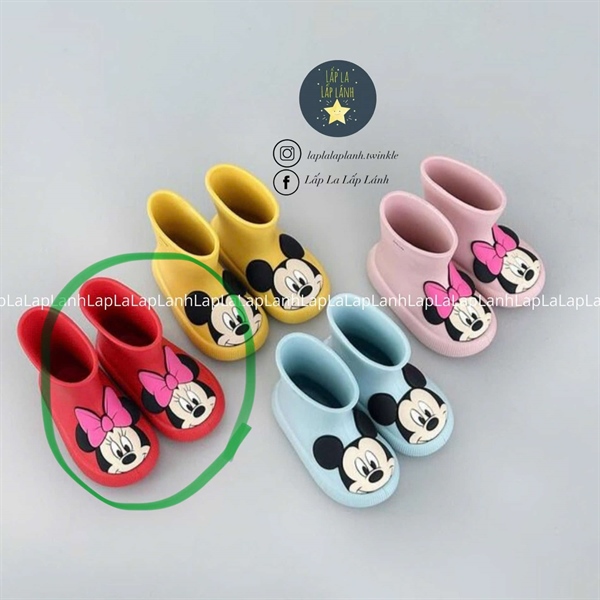 ECLL Ủng đi mưa Minnie Đỏ size 150