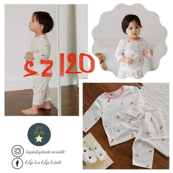 Cocohani Đồ bộ mesh Cherry size 120