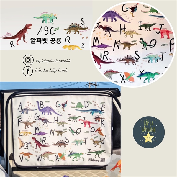 Uterus Chắn nắng alphabet khủng long