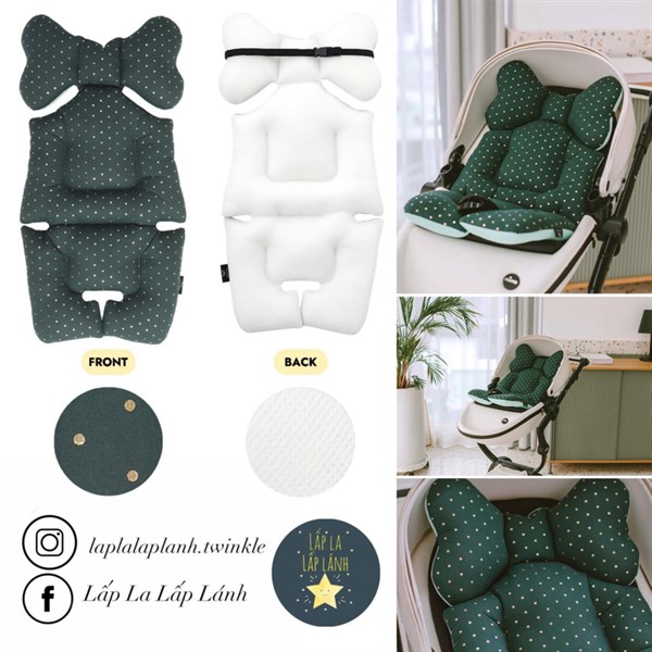 BILY Nệm lót xe đẩy Deep Green