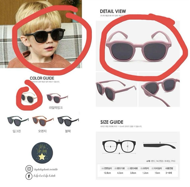 Spunkid Kính mát Lilac Pink