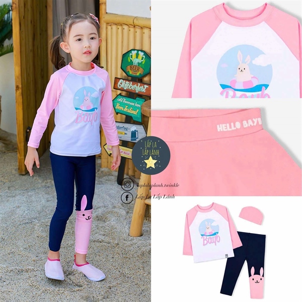 Bayb Set đồ bơi 3p thỏ hồng size L